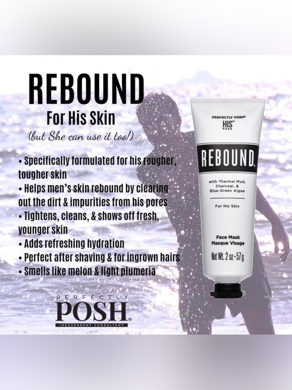 Perfectly Posh Rebound Men’s Face Mask